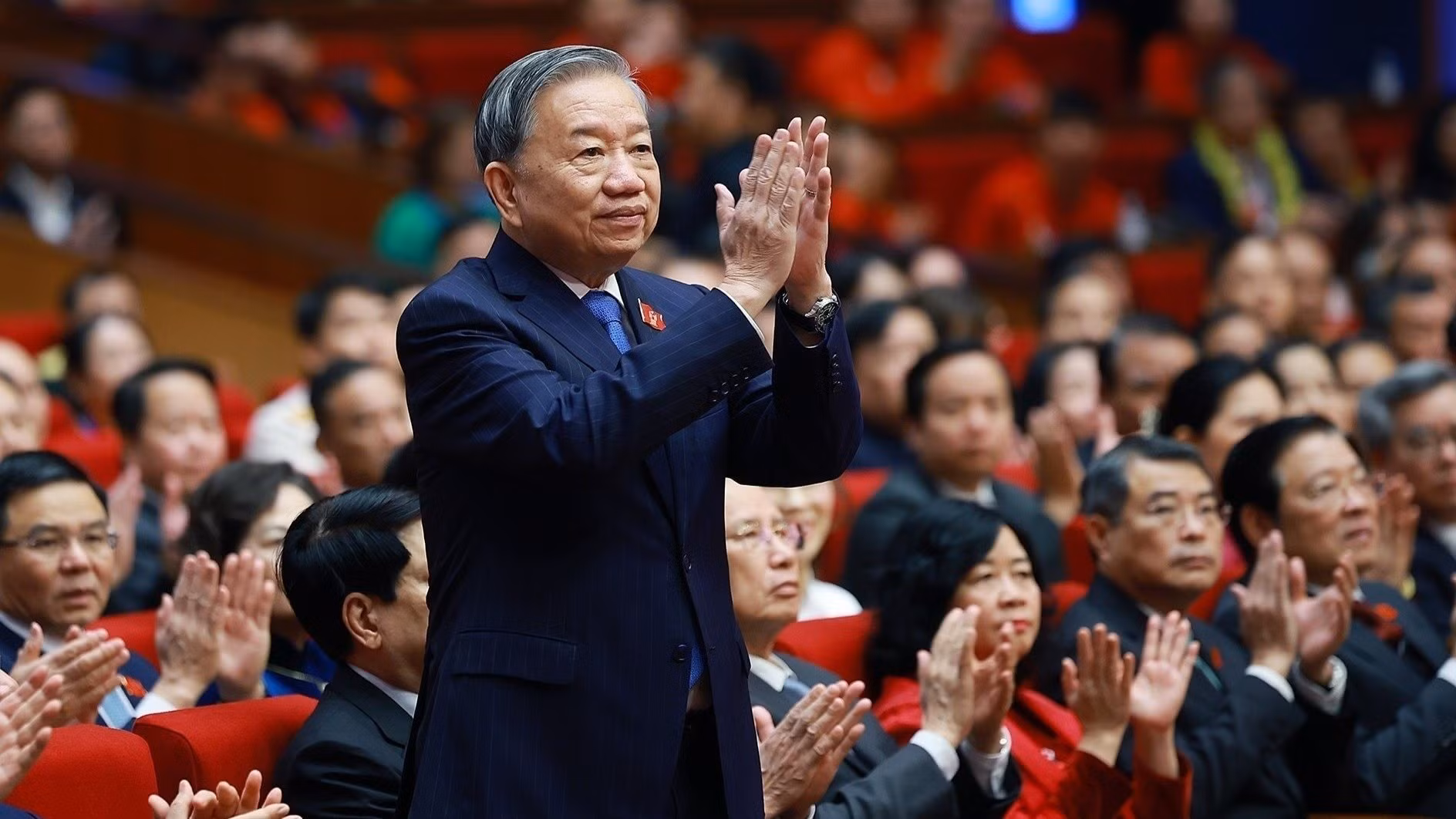 Tổng Bí thư Tô Lâm dự Đại hội Thi đua yêu nước toàn quốc lần thứ XI. (Ảnh: TTXVN)