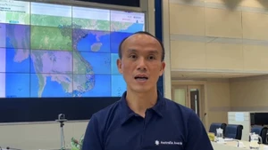 Ông Hoàng Phúc Lâm, Phó Giám đốc Trung tâm Dự báo Khí tượng thủy văn quốc gia (Cục Khí tượng thủy văn, Bộ Nông nghiệp và Môi trường) thông tin về bão số 3.