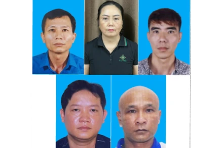 Các đối tượng liên quan. (Ảnh: Công an Hải Phòng).