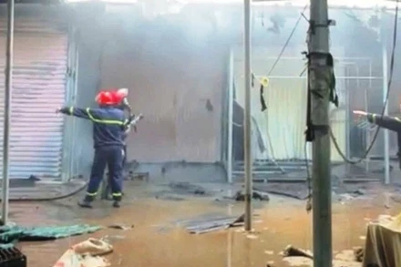 Hiện trường vụ cháy. (Ảnh: Công an thành phố Hải Phòng)