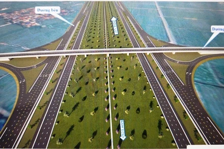 Phối cảnh tuyến đường trục cảnh quan kết nối Nam Định-Hoa Lư. (Ảnh: UBND tỉnh Nam Định)