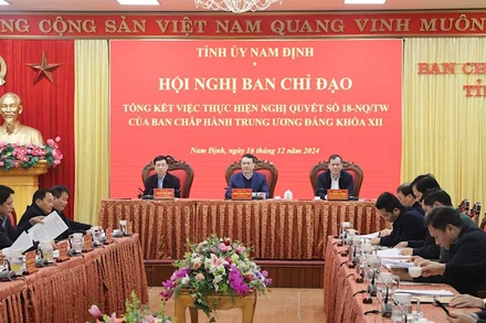 Tỉnh ủy Nam Định tổ chức Hội nghị Ban Chỉ đạo tổng kết việc thực hiện Nghị quyết 18. (Ảnh tư liệu).