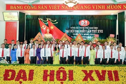 Đại hội đại biểu Đảng bộ thành phố Nam Định (tỉnh Nam Định), lần thứ XVII, nhiệm kỳ 2020-2025. (Ảnh tư liệu)