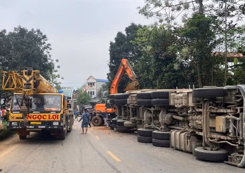 Hiện trường vụ tai nạn.