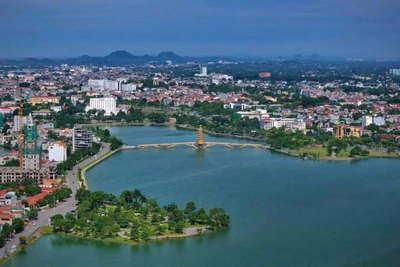 Một góc trung tâm hành chính của tỉnh Phú Thọ mới sau sáp nhập.