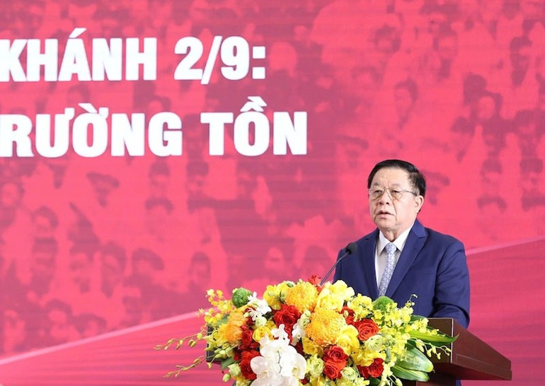 Đồng chí Nguyễn Trọng Nghĩa phát biểu khai mạc hội thảo. ntn1.jpg