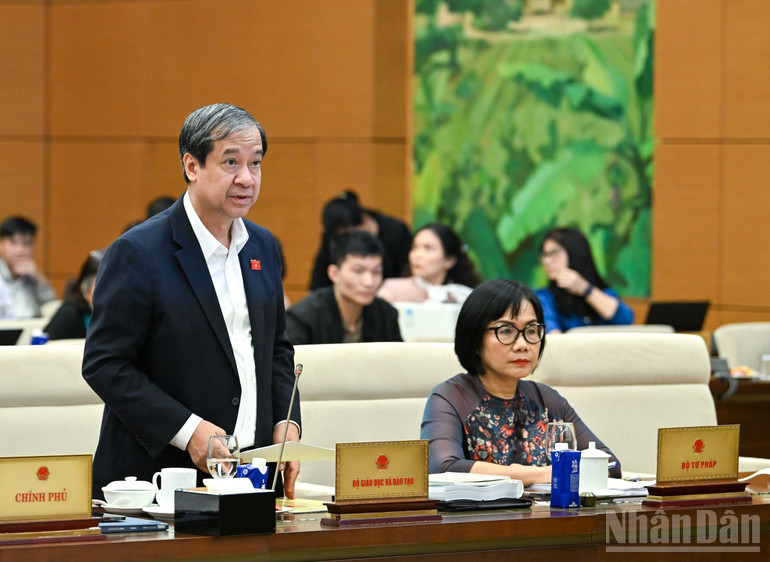 Ministro de Educación y Formación, Nguyen Kim Son. (Foto: DUY LINH) ndo_br_bnd-5806.jpg