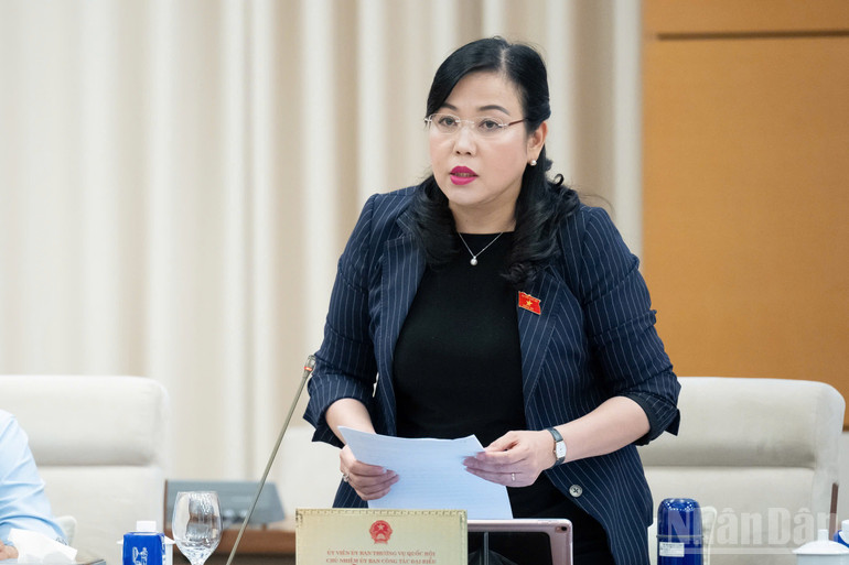 Chủ nhiệm Ủy ban Công tác đại biểu Nguyễn Thanh Hải góp ý kiến vào dự thảo Luật. (Ảnh: DUY LINH) ndo_br_202510090853403652-z709677243558.jpg