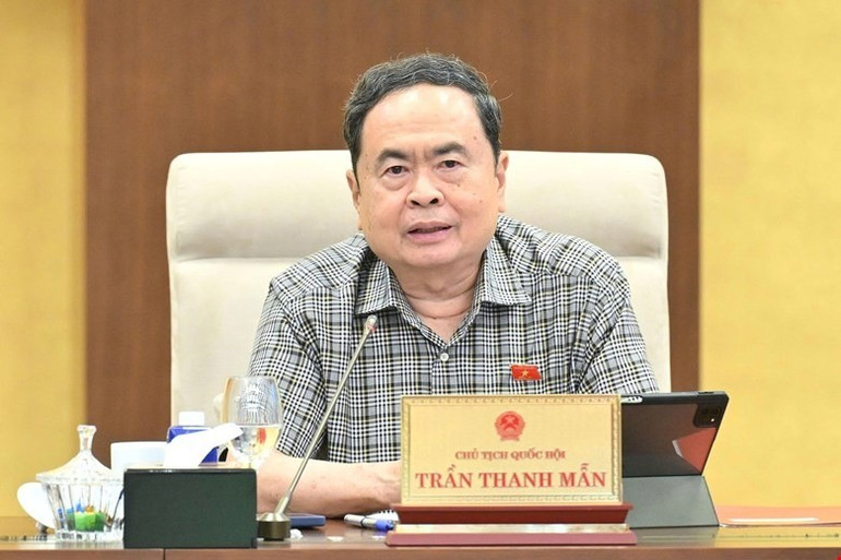 Chủ tịch Quốc hội Trần Thanh Mẫn phát biểu ý kiến tại phiên họp. (Ảnh: DUY LINH) 202508121056462166-gen-h-z689855.jpg