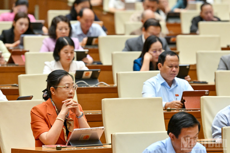 Các đại biểu Quốc hội dự phiên họp. (Ảnh: THỦY NGUYÊN) ndo_br_chi-6370.jpg