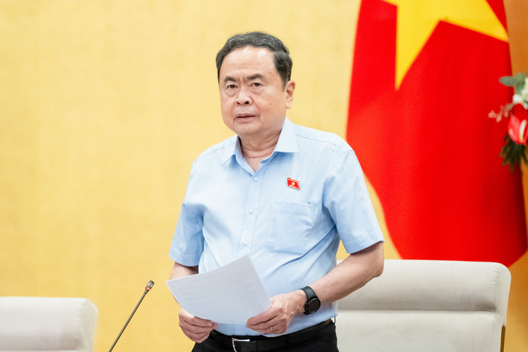 Chủ tịch Quốc hội Trần Thanh Mẫn phát biểu bế mạc phiên họp. (Ảnh: DUY LINH) z72-0295-chu-tich-quoc-hoi-tran-thanh-man.jpg