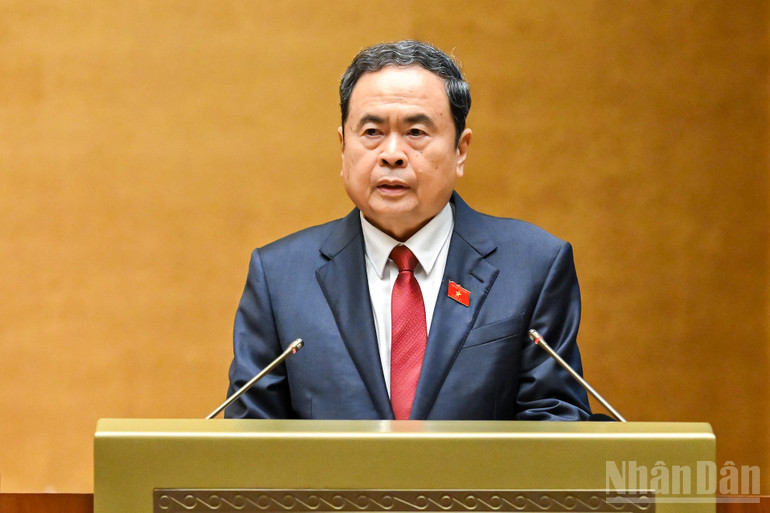 Chủ tịch Quốc hội Trần Thanh Mẫn. (Ảnh: DUY LINH) ndo_br_chi-4077.jpg
