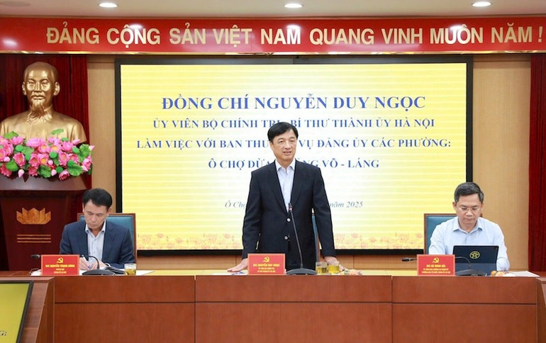 কমরেড নগুয়েন ডুই এনগক একটি দিকনির্দেশনামূলক বক্তব্য দেন। bt2711.jpg