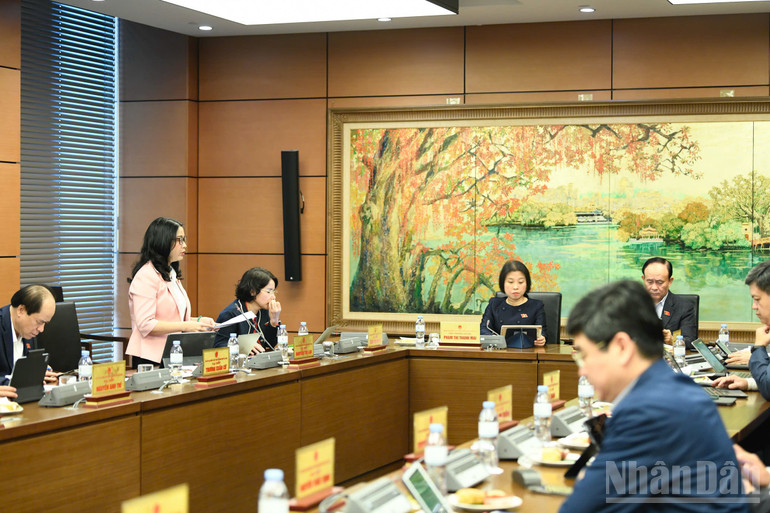 Scena unei sesiuni de discuții de grup în după-amiaza zilei de 6 noiembrie. (Foto: DUY LINH) ndo_br_1174837861412567289.jpg