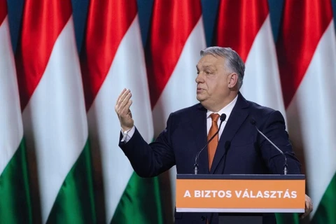 Thủ tướng Hungary Viktor Orban phát biểu tại Đại hội lần thứ 31 của đảng Fidesz ở thủ đô Budapest, ngày 10/1/2026. Ảnh: THX/TTXVN