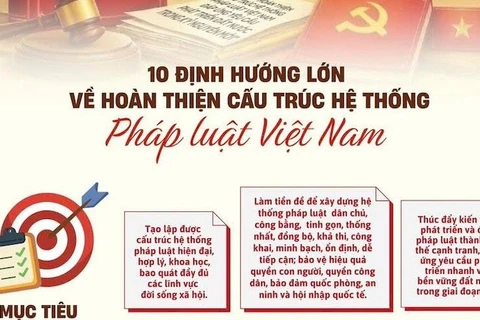 Mười định hướng lớn về hoàn thiện cấu trúc hệ thống pháp luật Việt Nam. (Nguồn: Bộ Tư pháp)