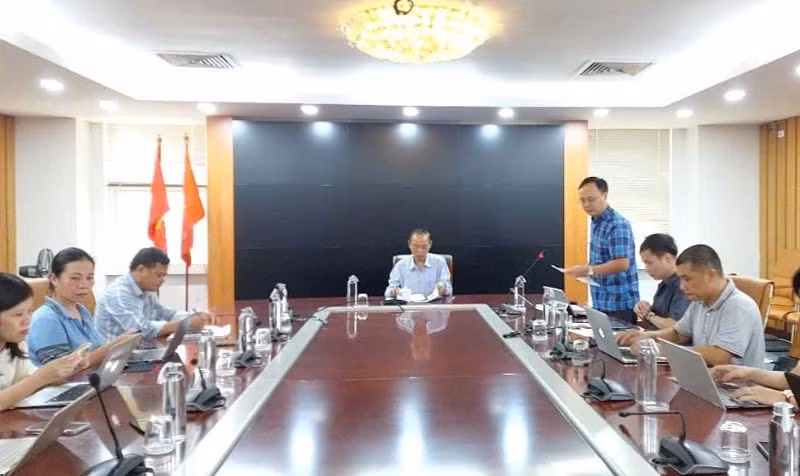 Thứ trưởng Nông nghiệp và Môi trường Phùng Đức Tiến chủ trì họp phòng, chống dịch tả lợn châu Phi.