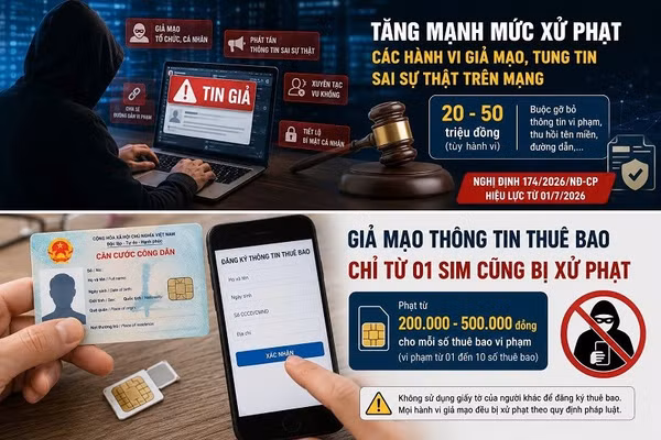 Nhiều hành vi thường xuất hiện trong các vụ lừa đảo công nghệ cao tăng mạnh mức xử phạt.