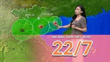 [Video] Dự báo thời tiết ngày 22/7/2025: Bão số 3 đổ bộ vào đất liền
