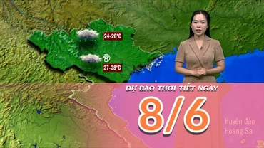 [Video] Dự báo thời tiết ngày 8/6/2025: Nắng nóng xuất hiện tại đồng bằng Bắc Bộ và Trung Bộ