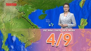 [Video] Dự báo thời tiết ngày 4/9/2025: Mưa giảm, nhiệt tăng ở Bắc Bộ 