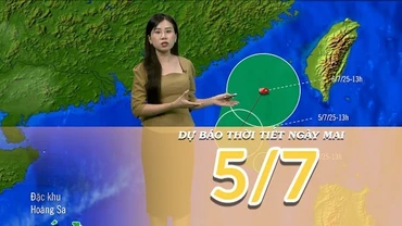 [Video] Dự báo thời tiết đêm nay và ngày mai 5/7/2025: Mưa chủ yếu xuất hiện về chiều tối và đêm