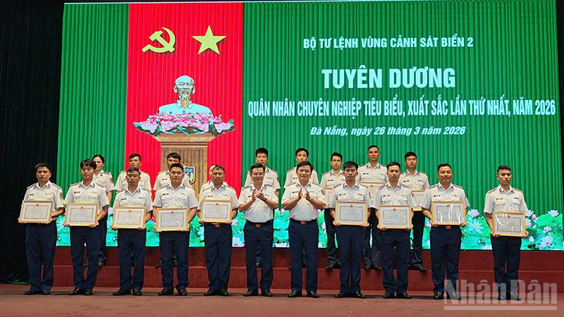 Bộ Tư lệnh Vùng Cảnh sát biển 2 tuyên dương quân nhân chuyên nghiệp tiêu biểu, xuất sắc lần thứ nhất, năm 2026.