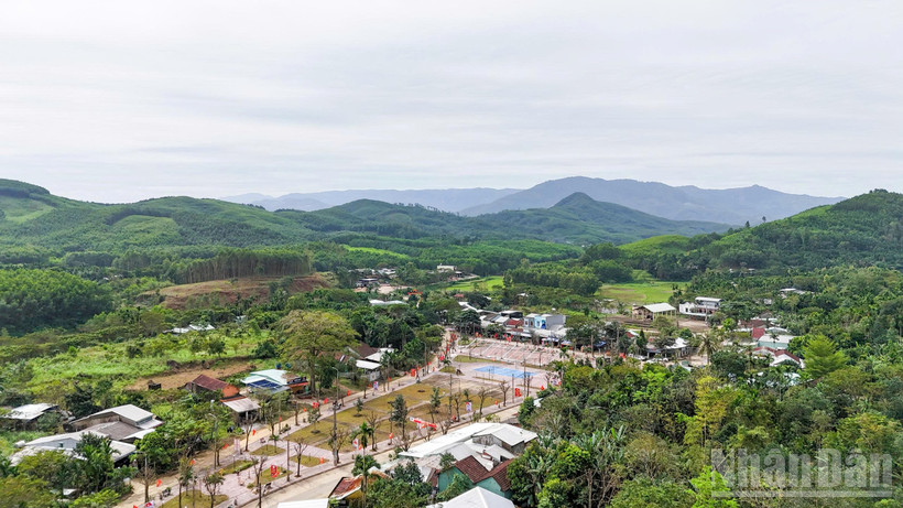 Một góc của xã Sơn Cẩm Hà, thành phố Đà Nẵng hôm nay nhìn từ trên cao.