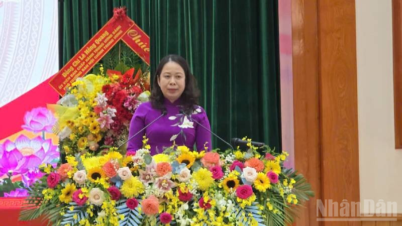 Phó Chủ tịch nước Võ Thị Ánh Xuân phát biểu chỉ đạo đại hội.