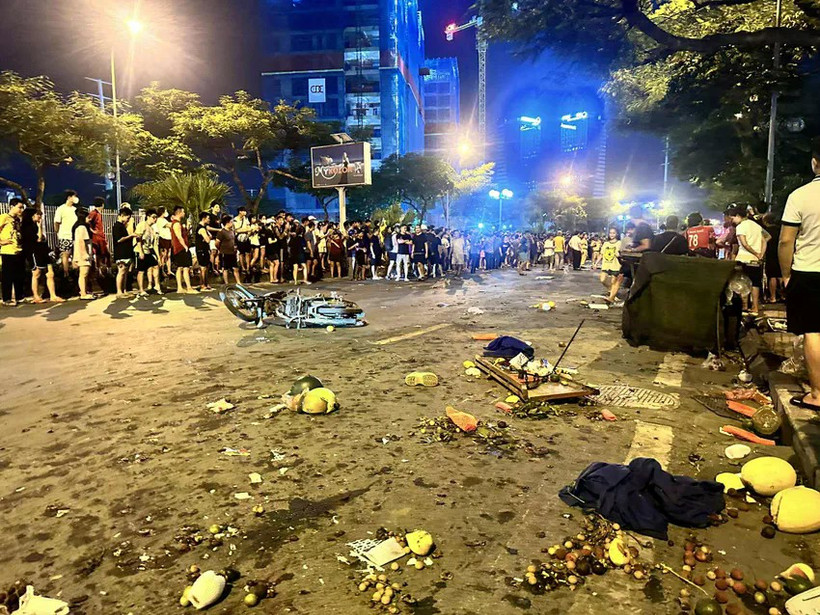 Hiện trường vụ tai nạn. (Ảnh: CTV)