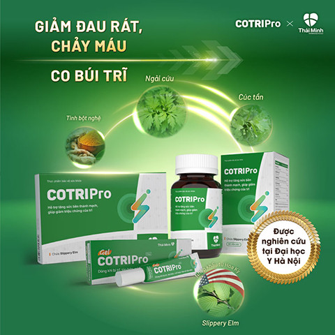 Sản phẩm hỗ trợ bệnh trĩ CotriPro