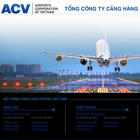 Dịch vụ quản lý, đầu tư, kinh doanh khai thác cảng hàng không, sân bay ACV