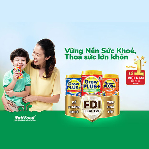 Sản phẩm dinh dưỡng cho trẻ em Nutifood GrowPLUS+