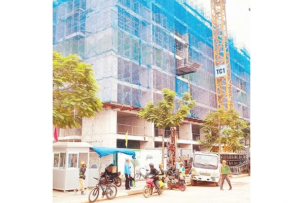 Dự án nhà ở xã hội EcoHome Sông Thương số 02, thuộc khu đô thị phía nam, phường Bắc Giang.