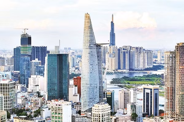 Khu vực quy hoạch xây dựng Trung tâm Tài chính quốc tế tại Thành phố Hồ Chí Minh. (Ảnh TÙNG ANH)