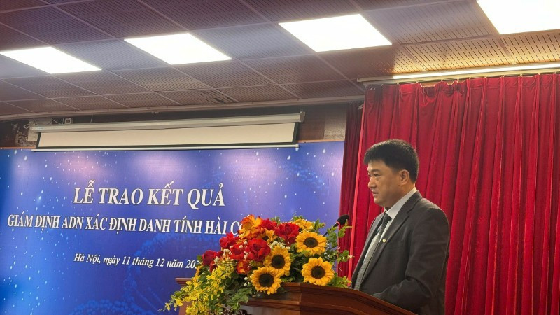 Giáo sư, Tiến sĩ Chu Hoàng Hà, Phó Chủ tịch Viện Hàn lâm Khoa học và Công nghệ Việt Nam phát biểu tại sự kiện. 