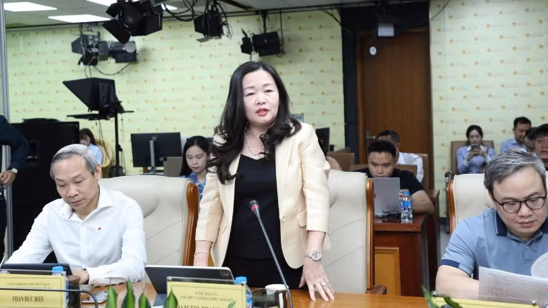 Bà Phạm Thị Thanh Huyền, Tổng Biên tập Báo Đại biểu Nhân dân. (Ảnh: BÍCH LIÊN)