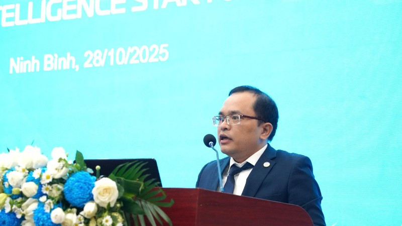 Ông Trần Anh Tú, Phó Cục trưởng, Cục Công nghiệp công nghệ thông tin, Bộ Khoa học và Công nghệ phát biểu tại diễn đàn. (Ảnh: TL)