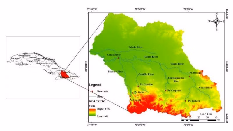 Lưu vực sông Cauto (Cộng hòa Cuba). (Ảnh: TL)