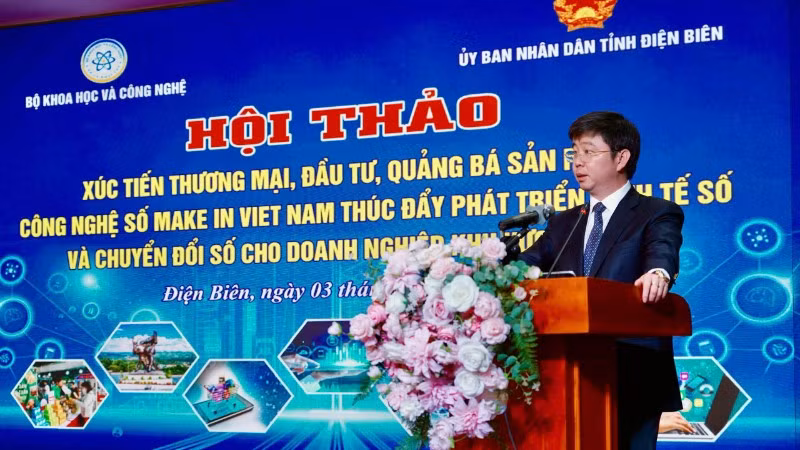 Thứ trưởng Khoa học và Công nghệ Bùi Hoàng Phương phát biểu tại sự kiện. (Ảnh: TL)