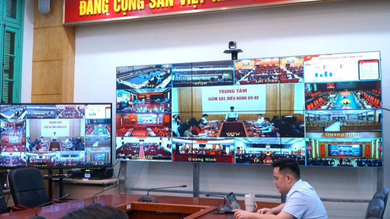 Hội nghị được tổ chức trực tuyến tới các điểm cầu của các tổ chức đảng trên toàn quốc. truc-tuyen-7665.jpg