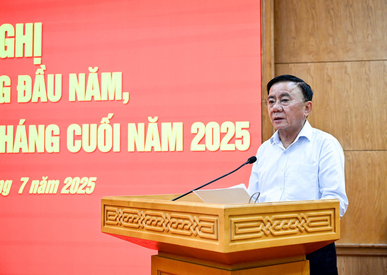 Thường trực Ban Bí thư Trần Cẩm Tú phát biểu kết luận hội nghị. (Ảnh: DUY LINH) dc-tct.jpg