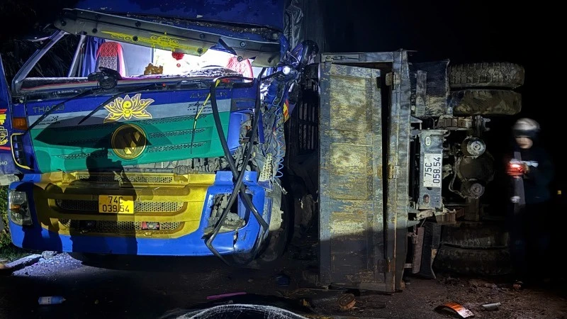 Hiện trường vụ tai nạn.