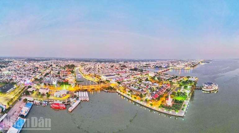 Một góc phường Rạch Giá - nơi đặt trung tâm hành chính tỉnh An Giang mới. ndo_bl_5.jpg