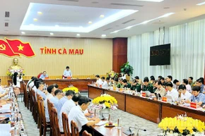 Đoàn công tác của Bộ Nông nghiệp và Môi trường làm việc với Ủy ban nhân dân tỉnh Cà Mau về IUU vào sáng 31/10.