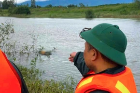 Hiện trường tìm thấy người mất tích trong những ngày mưa lũ vừa qua ở xã Nam Trạch, tỉnh Quảng Trị.