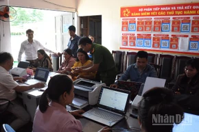 Trung tâm phục vụ hành chính công xã A Vương, thành phố Đà Nẵng thuê tạm nhà dân để làm việc. Ảnh chụp tháng 7/2025. (Ảnh: ANH ĐÀO)