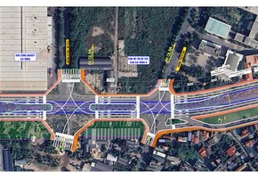 Phối cảnh cầu vượt trực thông trên tuyến đường Cổ Linh.