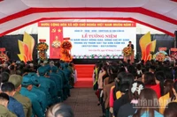 Quang cảnh Lễ tưởng niệm 70 năm ngày đồng bào, đồng chí hy sinh trong các vụ thảm sát tại Sơn Cẩm Hà.