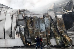 Hiện trường vụ cháy ở Trikala, Hy Lạp. (Ảnh: Xinhua)